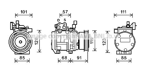 AVA QUALITY COOLING Kompressori, ilmastointilaite KAK155